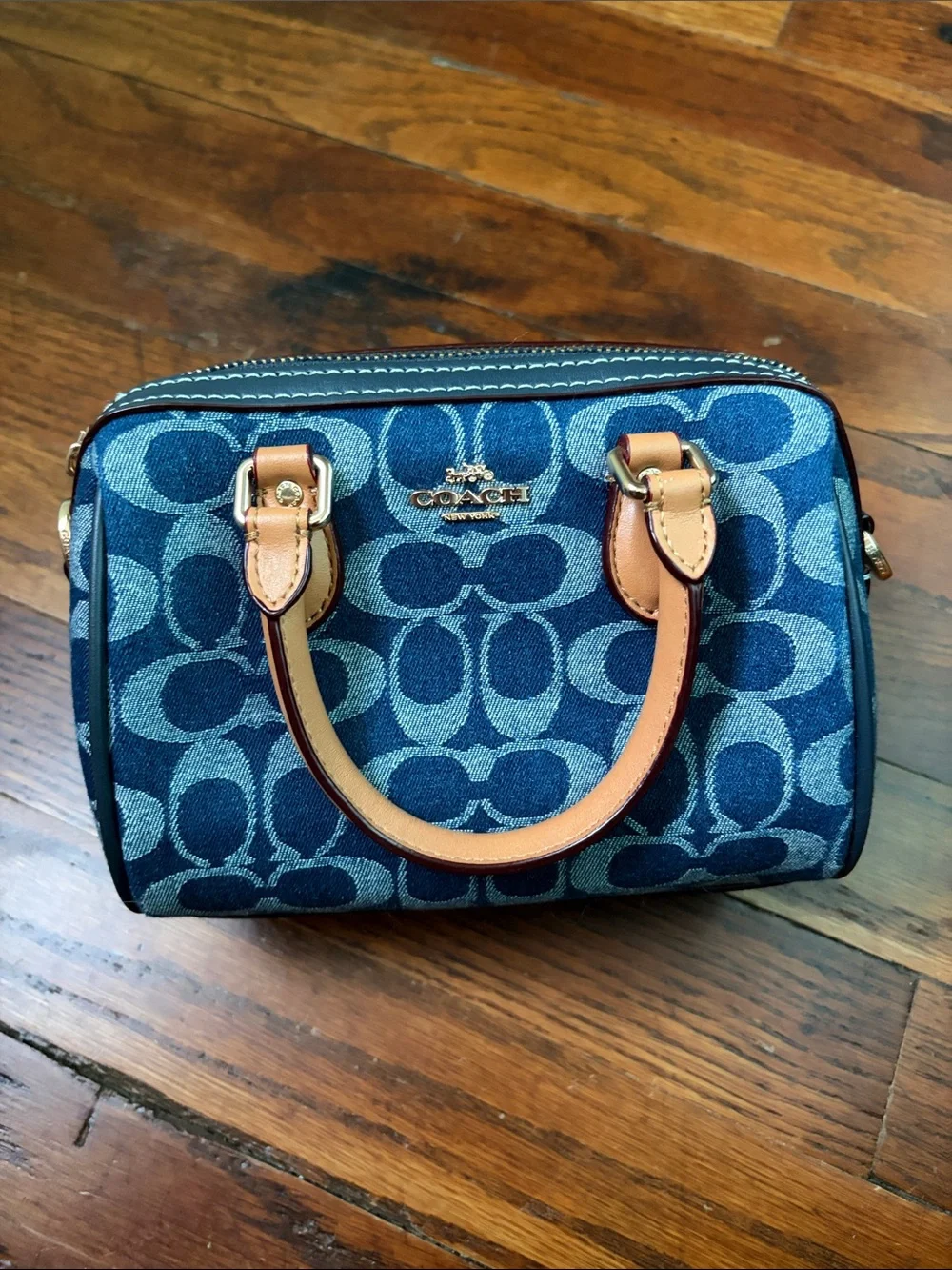 Coach Mini Denim Rowan Bag - Picture 1 of 6